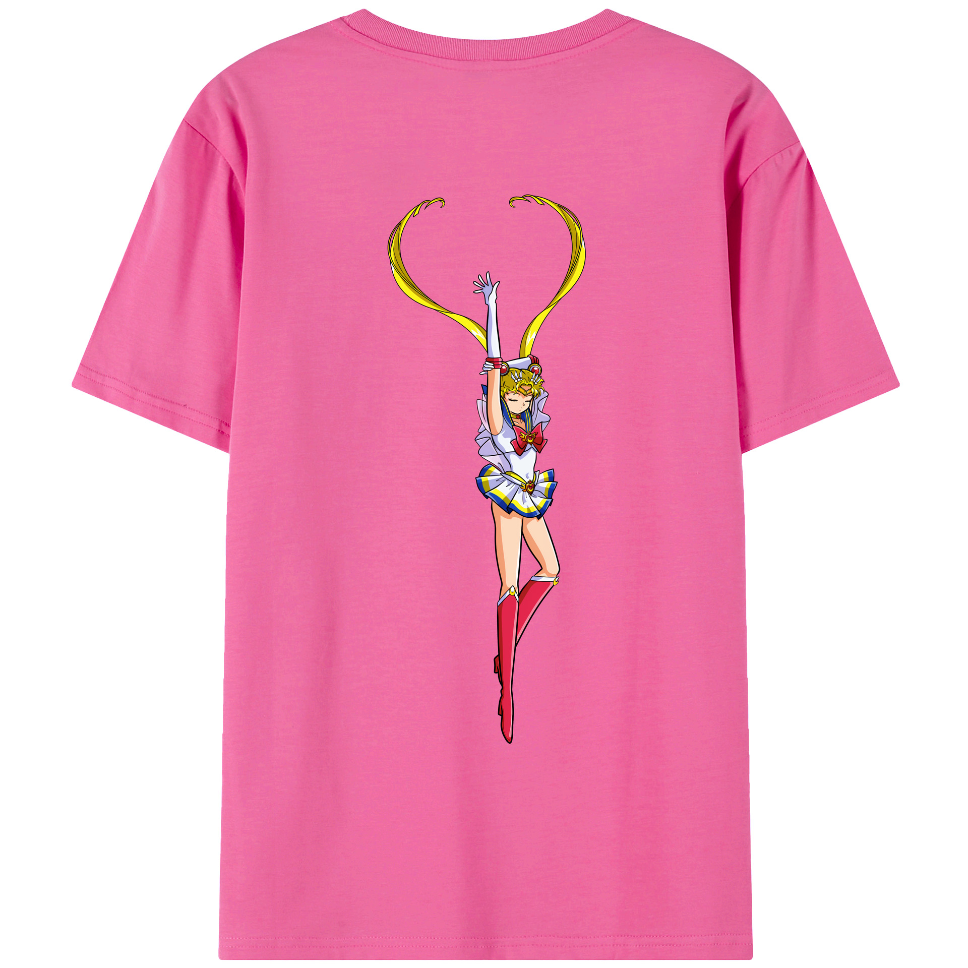 （画像用） 美少女戦士セーラームーン 月野 うさぎ つきの うさぎ Sailor Moon Tsukino Usagi レディース半袖Tシャツ(バックプリント)